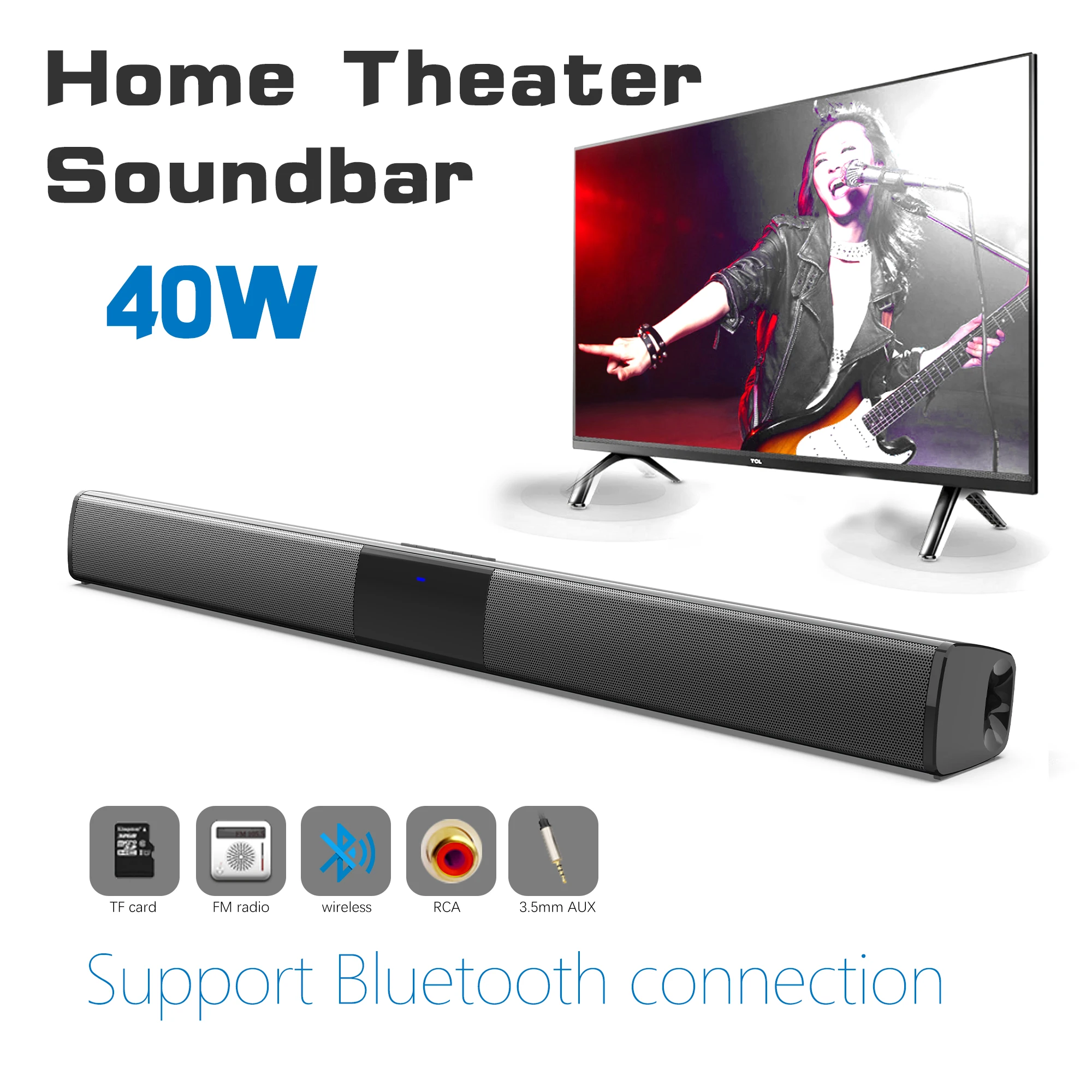 Soundbar Bluetooth Home - 40 واط عالية الطاقة مكبرات الصوت