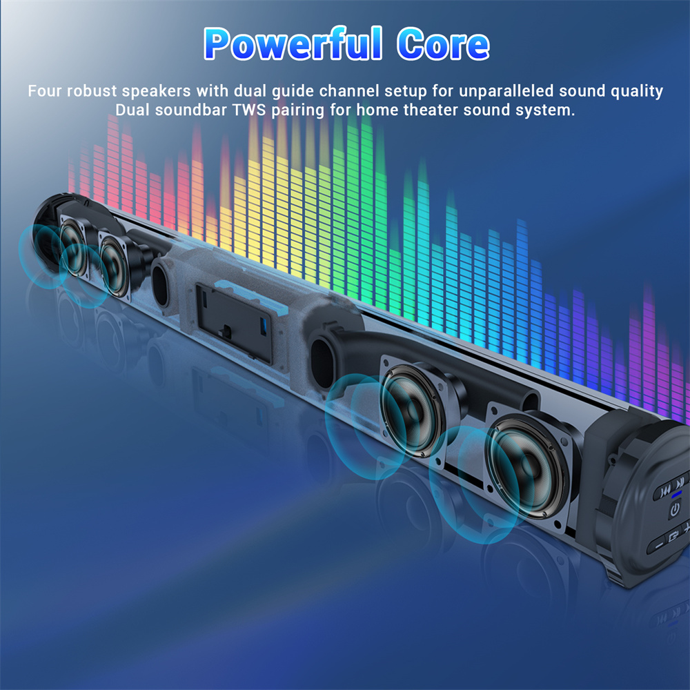مكبر صوت للتلفزيون، نظام صوت ب - مراجعة Soundbar Bluetooth Home وسعره