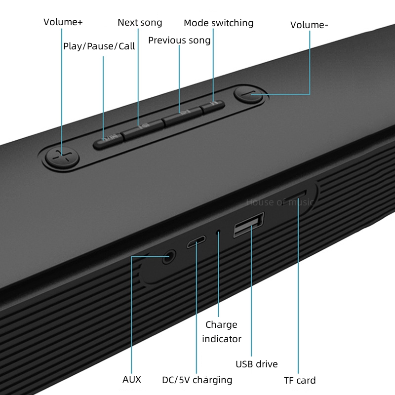 شريط صوت بلوتوث محمول ، شريط ص - مراجعة Soundbar Bluetooth Home وسعره