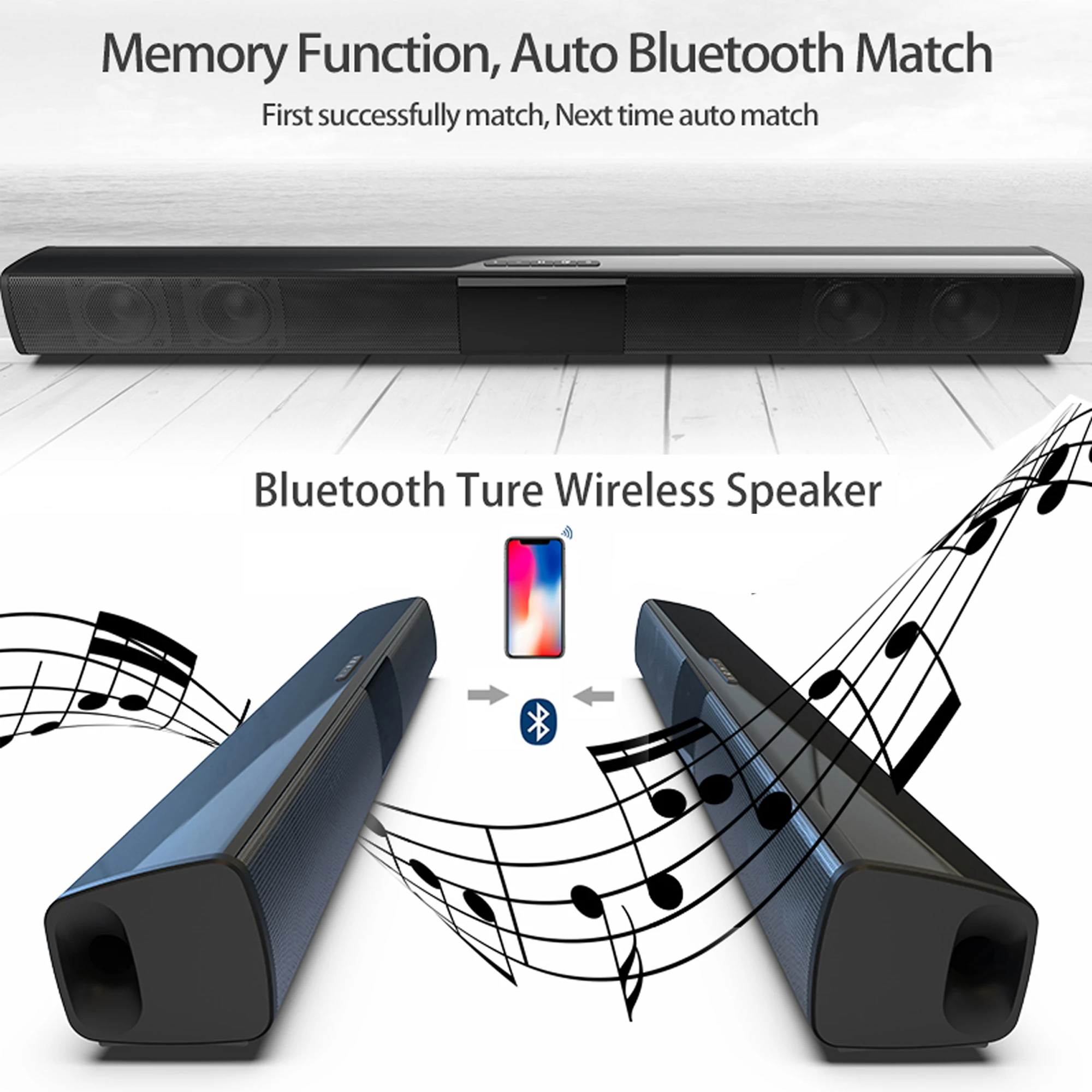 40 واط عالية الطاقة مكبرات الص - مراجعة Soundbar Bluetooth Home وسعره