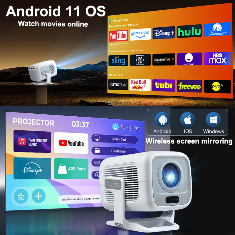جهاز عرض HUAWEISHI بدقة 4K يعم - مراجعة Home Cinema Entertainment وسعره